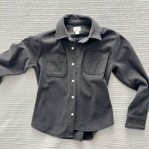 Crewcuts Charcoal Gray Button-Up Shirt Jacket